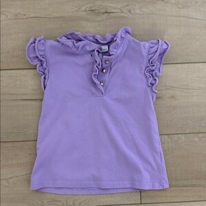 Girls' Lavender Ruffle Sleeve Top